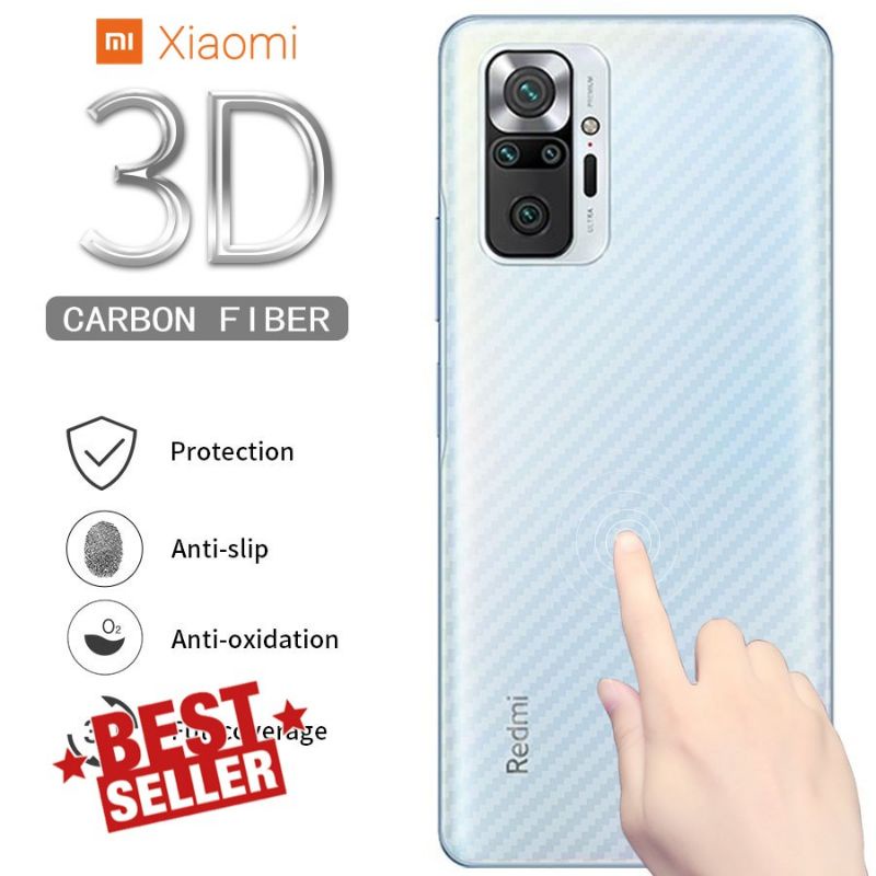 Bakc Skin /graskin carbon /pelindung blakang hp All  type xiomi redmi note 10/10 pro/10s/note 105G /