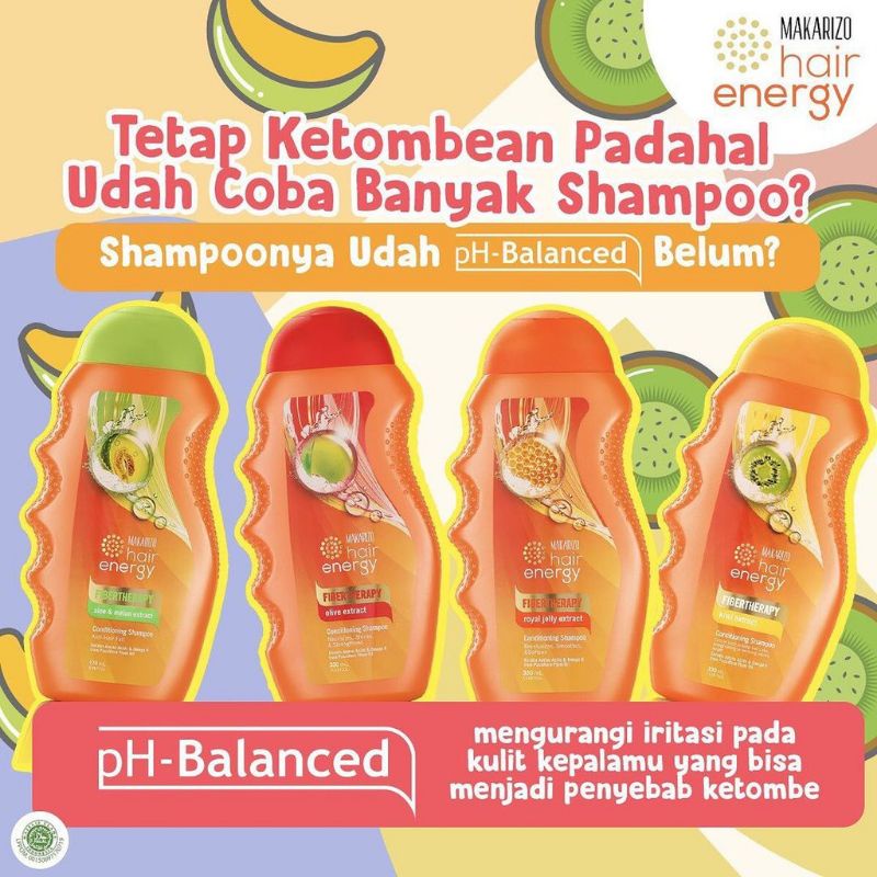 Makarizo Hair Energy Fibertheraphy Conditioning Shampoo All Varian 170Ml | 330ml[Perawatan rambut / shampoo rambut / shampo / sampo / kondisioner / kondisioner rambut]