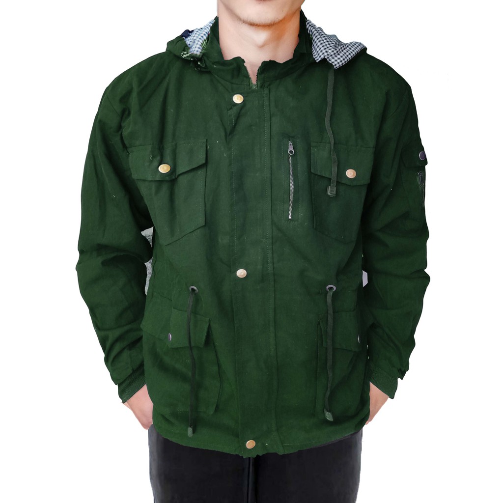 Jaket Parka Pria Green Dickies Polos Orginal L XL