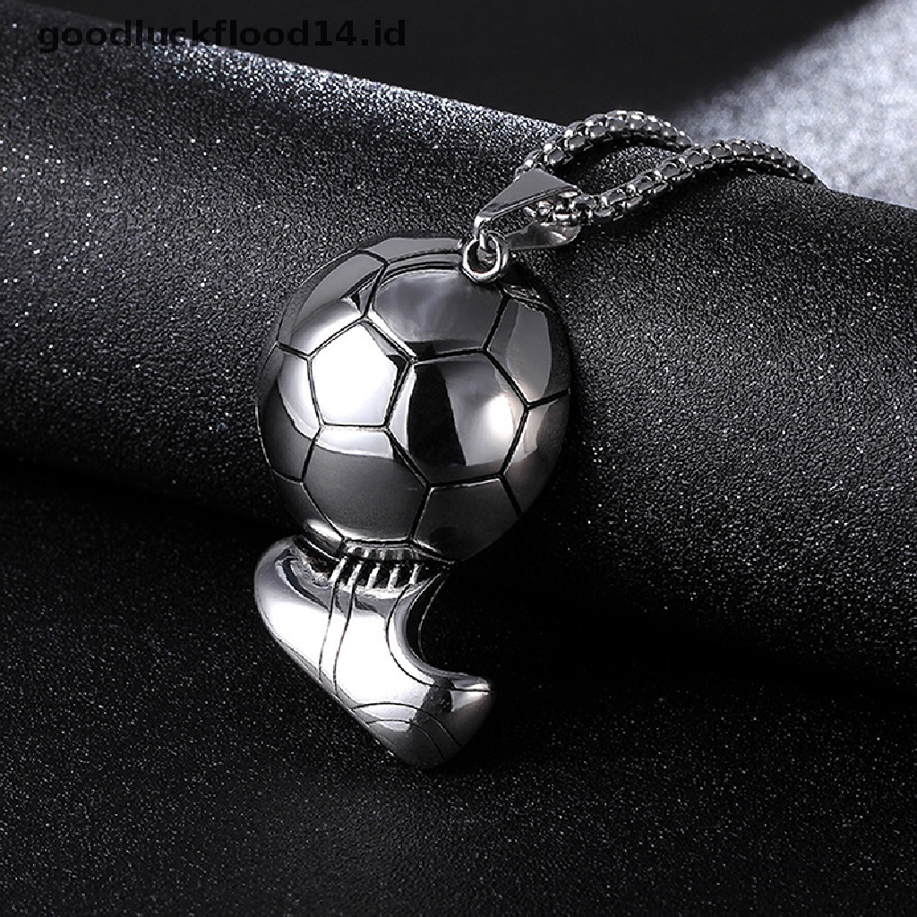 [OOID] Fashion Football Necklace Soccer Boots Shoes Charm Pendant Sport Hip-hop Jewelry ID