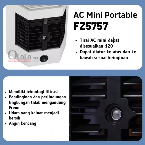 AIR COOLER AC MINI PORTABLE WITH FAN STERILLISASI UV FZ-5757