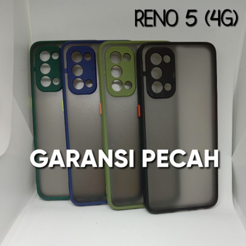 CASE DOVE OPPO RENO 5 4G - CASE TRANSPARAN MACARON