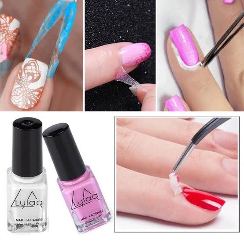 LYLA nail liquid tape peel off / cairan pelindung samping kutek kuku / nail liquid tape