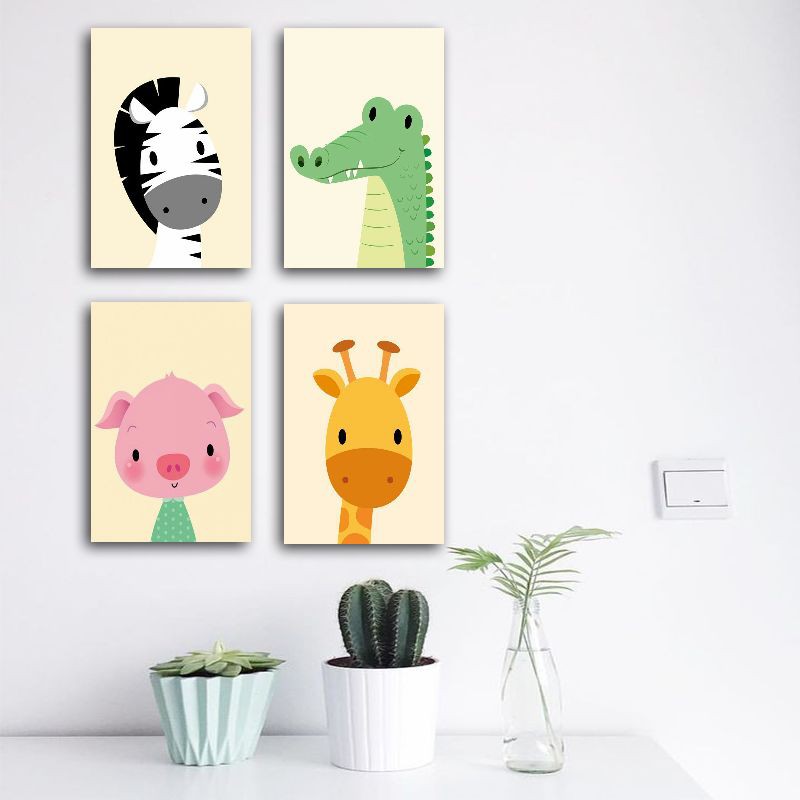 POSTER ANIMAL KIDS - POSTER GAMBAR HEWAN - POSTER UNTUK ANAK - POSTER KAYU - POSTER DINDING - MDF