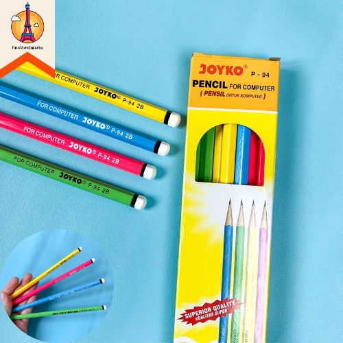 

Pensil Joyko 2B P-94 Alat Tulis Sekolah Kantor Stationery Kado Unik Pencil Neon Warna