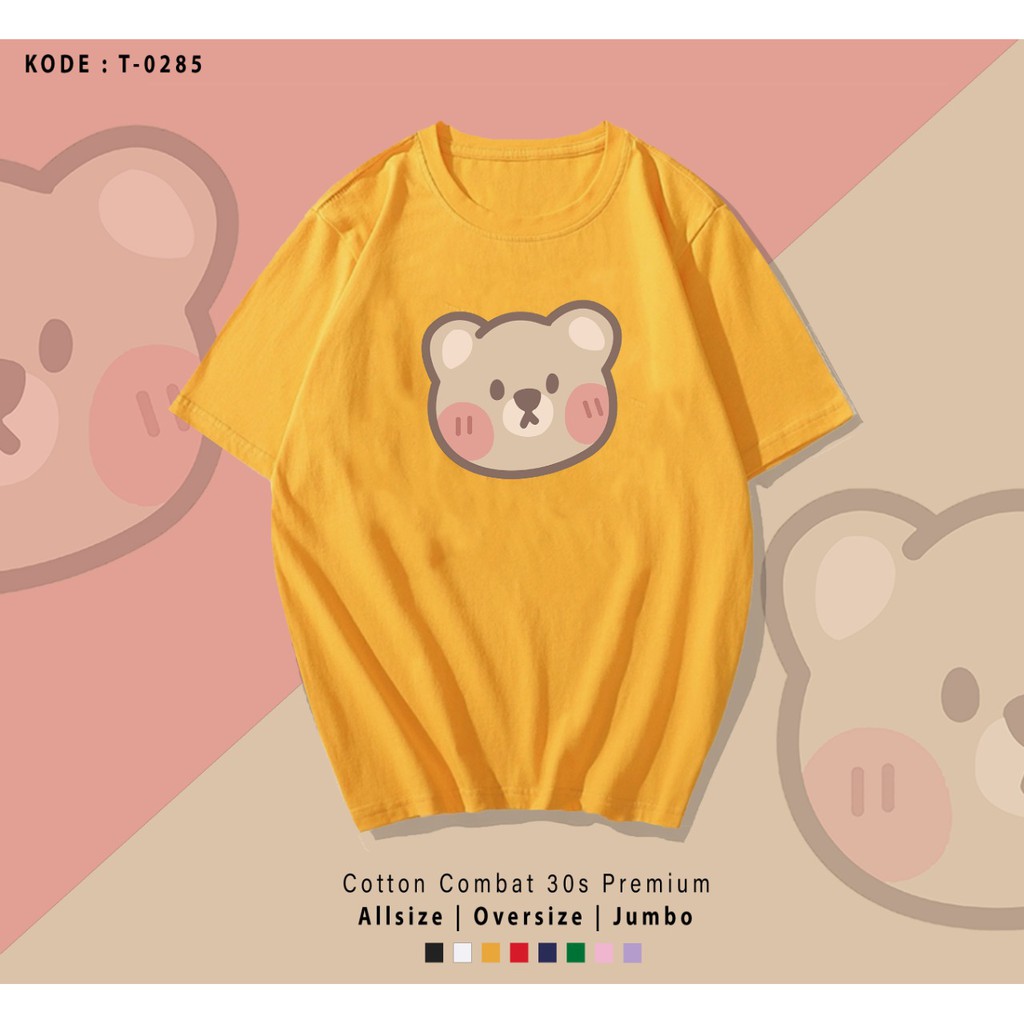 MUKA BERUANG BEAR FACE KAOS DESIGN/ TERMURAH / PREMIUM