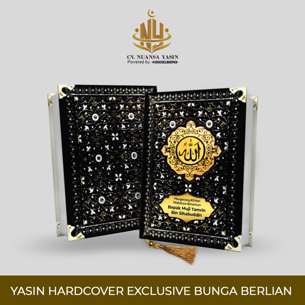 Cetak Buku Yasin Matte Paper Glossy Hardcover RCP Bunga Berlian