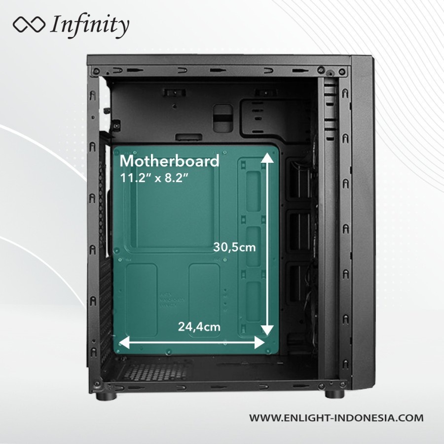 Casing Infinity CYCLOPS ATX, mATX Gaming Case NAMPOLL GAN