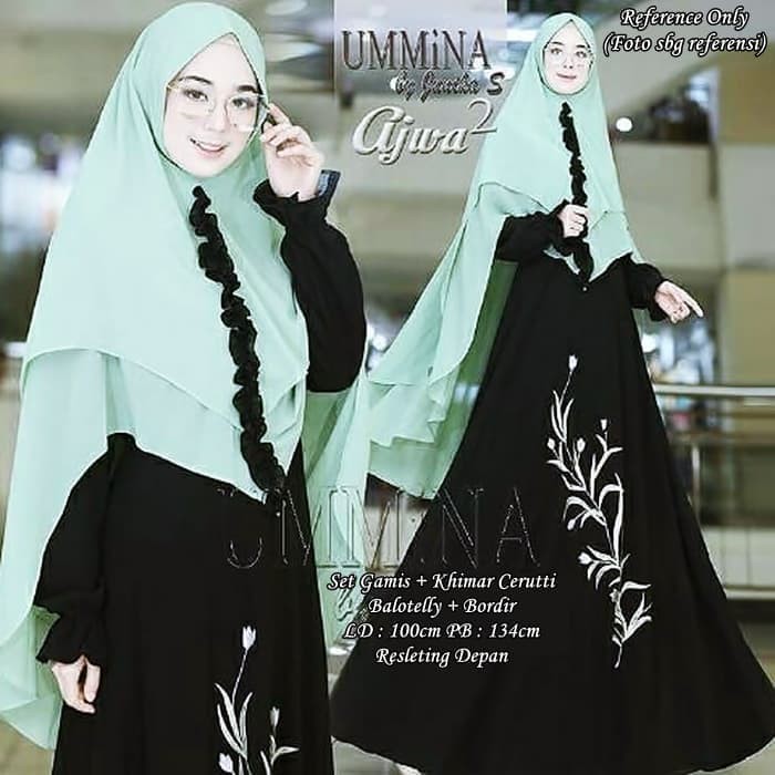 busana muslim gamis dress syari ajwa