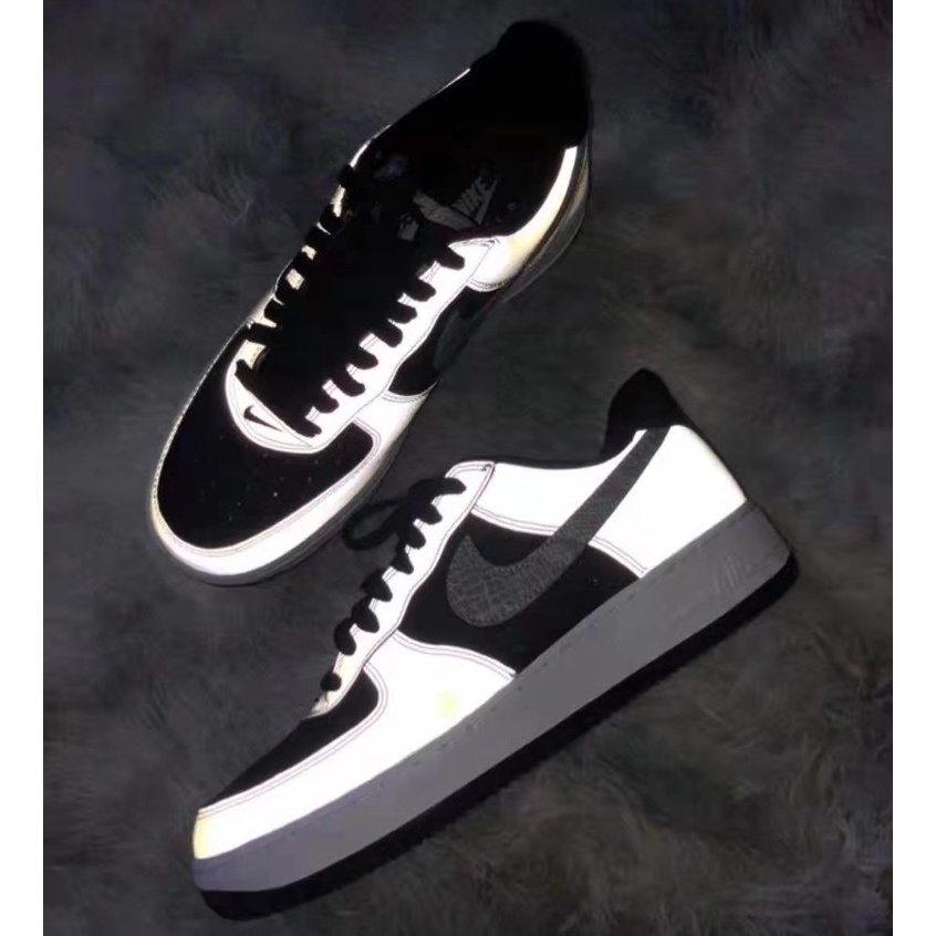 Sepatu Nike Air Force 1 Low Snake Reflective Grey Import