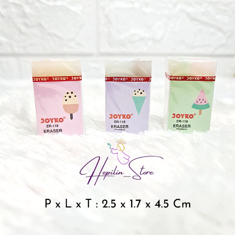 

Penghapus Joyko Ice Cream ER-118 / Penghapus Bening Ice Cream / Joyko Eraser