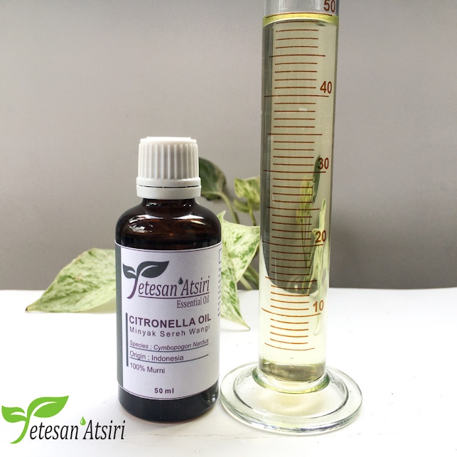 minyak atsiri sereh wangi asli murni penyulingan citronella pure essential oil aromatherapy therapeutic grade diffuser humidifier burner aromaterapi esensial essensial esential penyulingan tanpa campuran TETESAN ATSIRI 10ml 30ml 50ml original