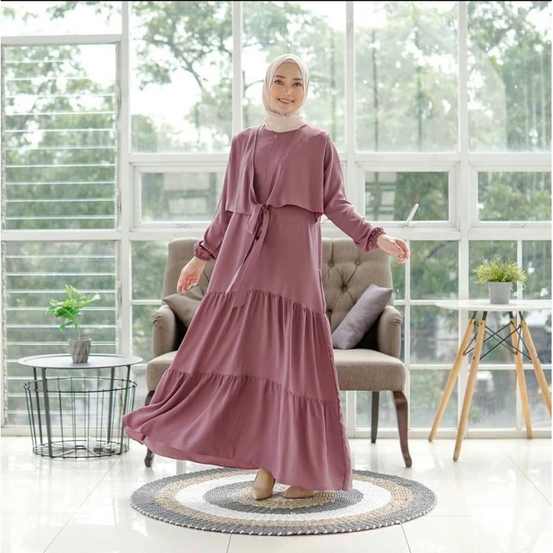 (RPA) GAMIS JEANA REMPEL DAILY BUSUI WANITA DRESS MOSCREPE