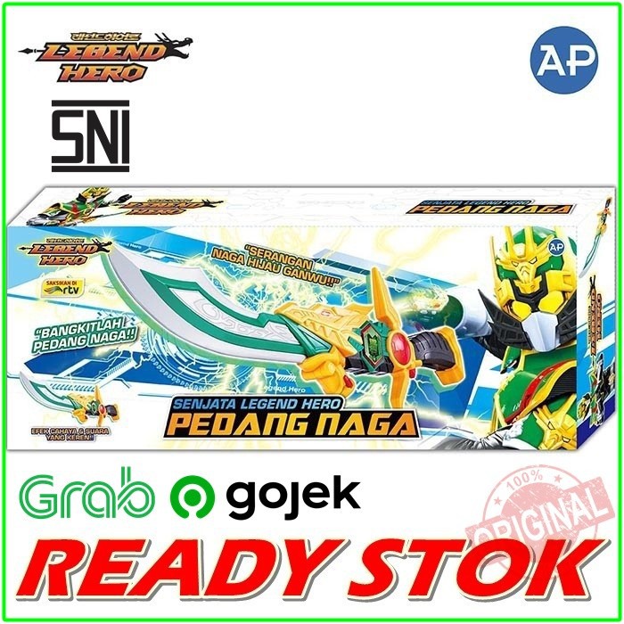 ORI Mainan senjata legend hero pedang naga hijau ganwu murah ada suara dan lampu original SNI RTV