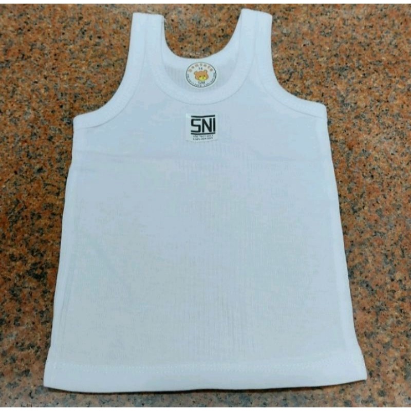 singlet dalam bentata 3 pc putih no 14 16 18 20 22 24 26 28 32 34 36 38