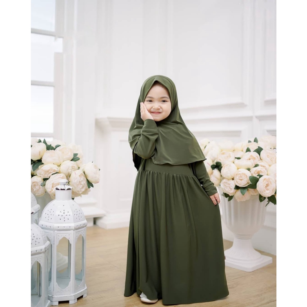 Gamis Anak Usia 4 tahun azra kids Model Gamis Anak Terbaru 2021 Kekinian