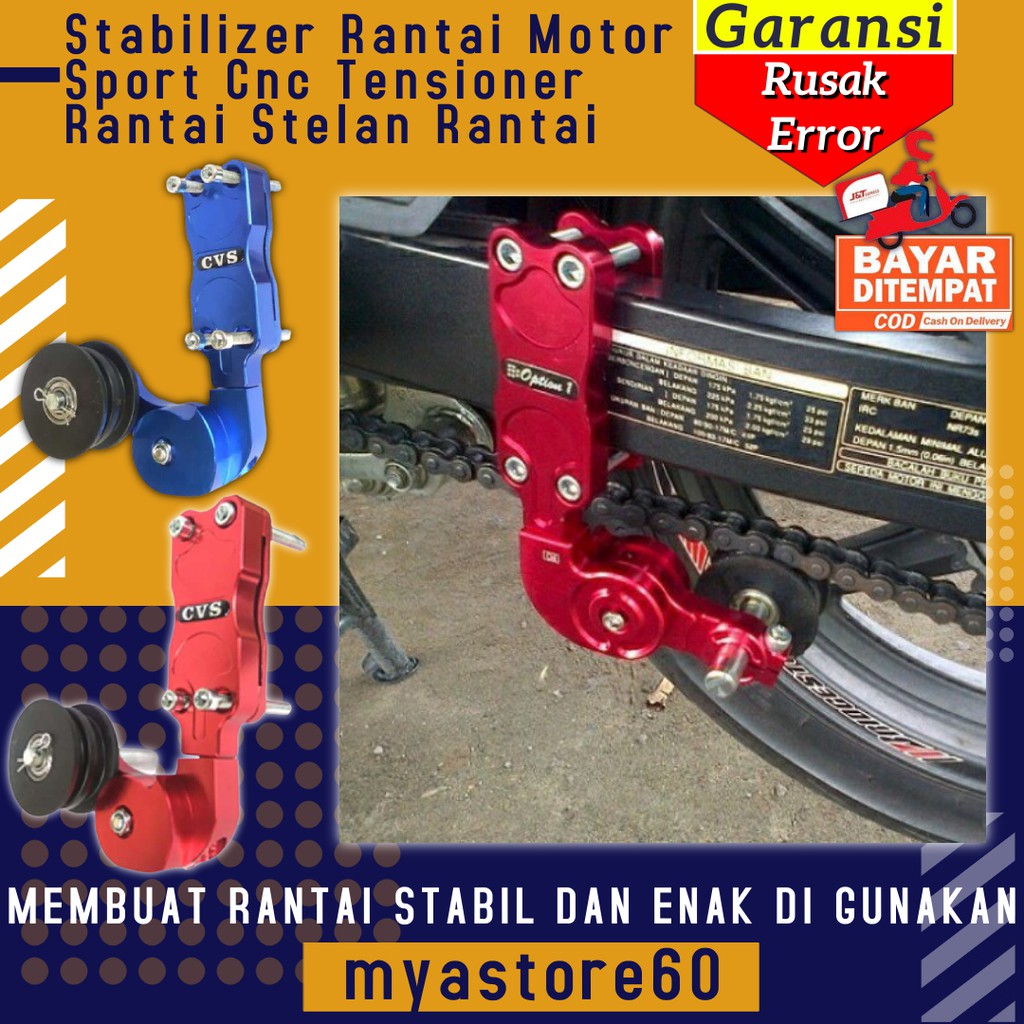 Stabilizer Rantai Motor Sport Cnc Tensioner Rantai Stelan Rantai Aksesoris Variasi Sparepart Motor