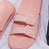 [SUPER BEST SELLER] Sandal slop gesper Bear Import Mokaya size 37/41 ( 420-2 / ST-2022-L-74 )-Pink Muda