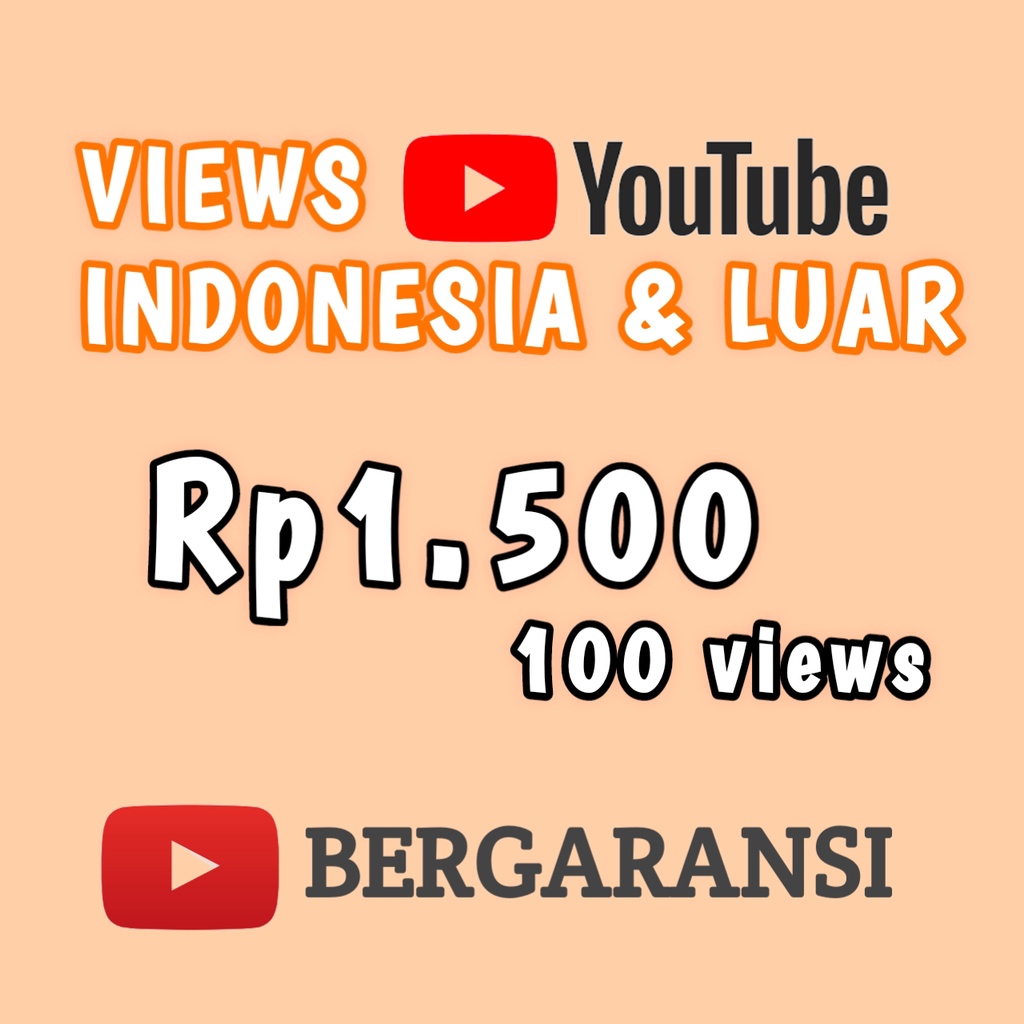 promo termurah views youtube INDO dan Luar bergaransi gratis jam tayang