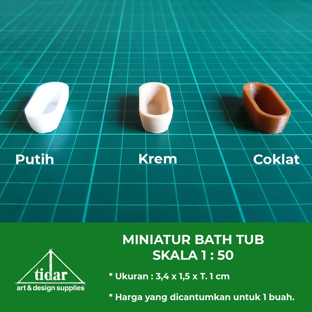 

[MR] AN - Miniatur Maket Bath Tub Oval / Bathup Skala 1:50
