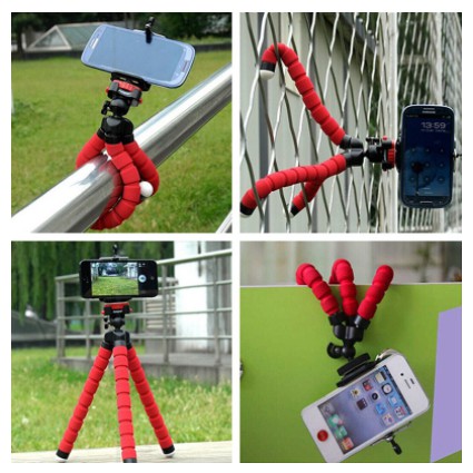 [SELFIYUK] - Mini Tripod Octopus for Action Camera - XTK75 - Black