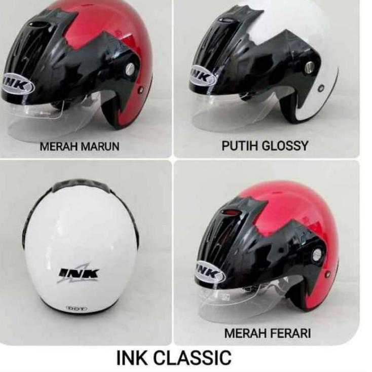Top Produk.. HELM INK KLASIK TERLARIS ORIGINAL MERK BMT BUSA TEBAL TERMURAH