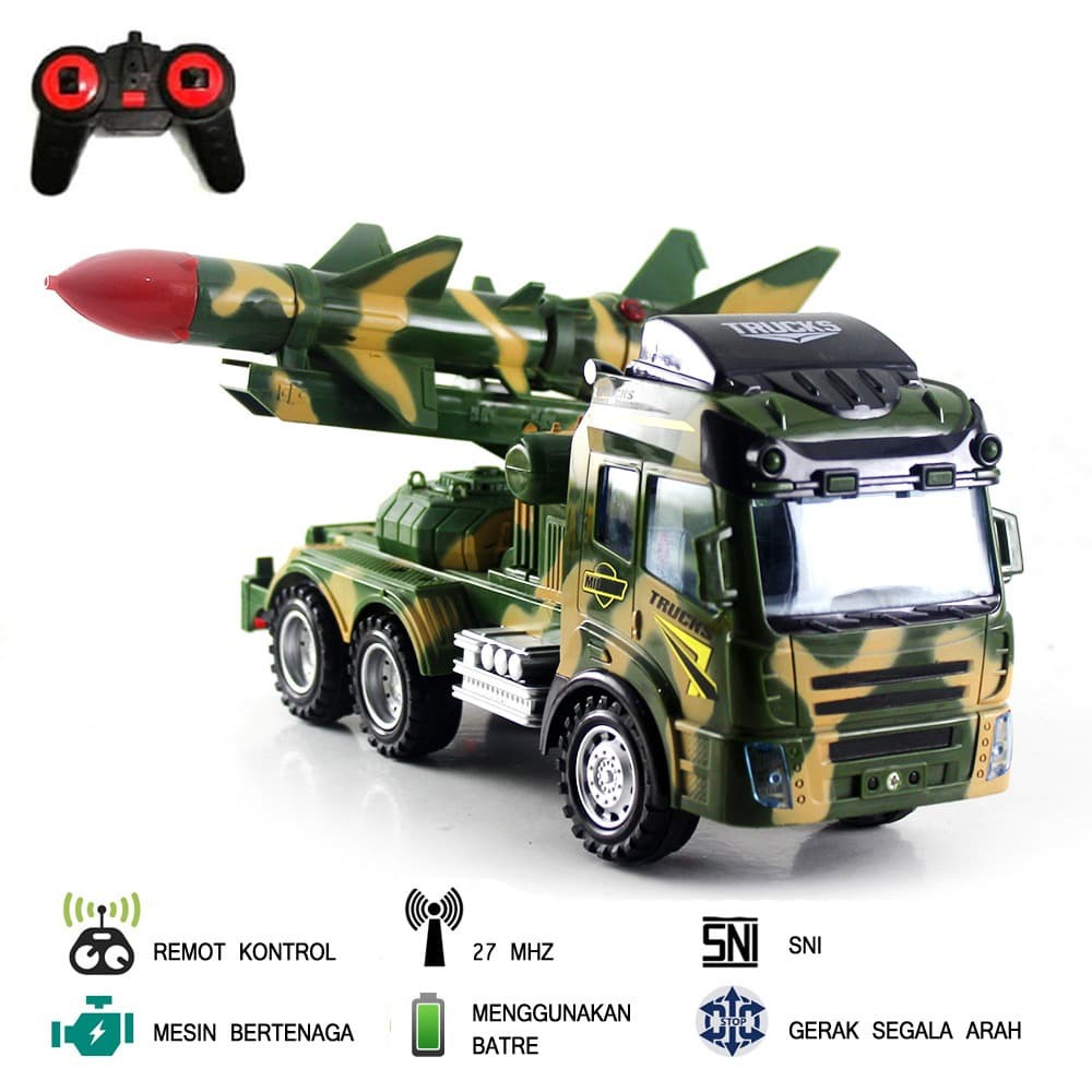 Mainan Mobil Remot Kontrol RC Truk Rudal Militer