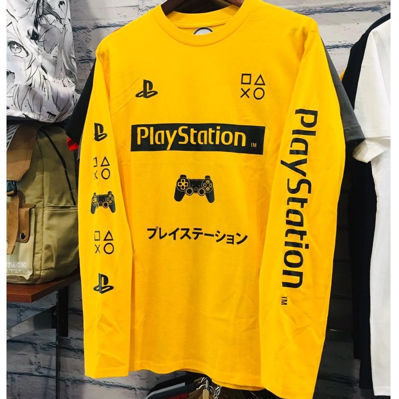 Longsleeve gamer Playstation stick symbols