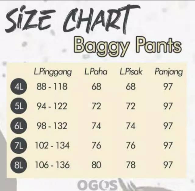 CELANA BAGGY PANTS OGOS JUMBO