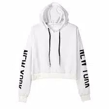 TBI Baju Atasan Sweater Hoodie New York K-Pop Crop Top Outer Harajuku