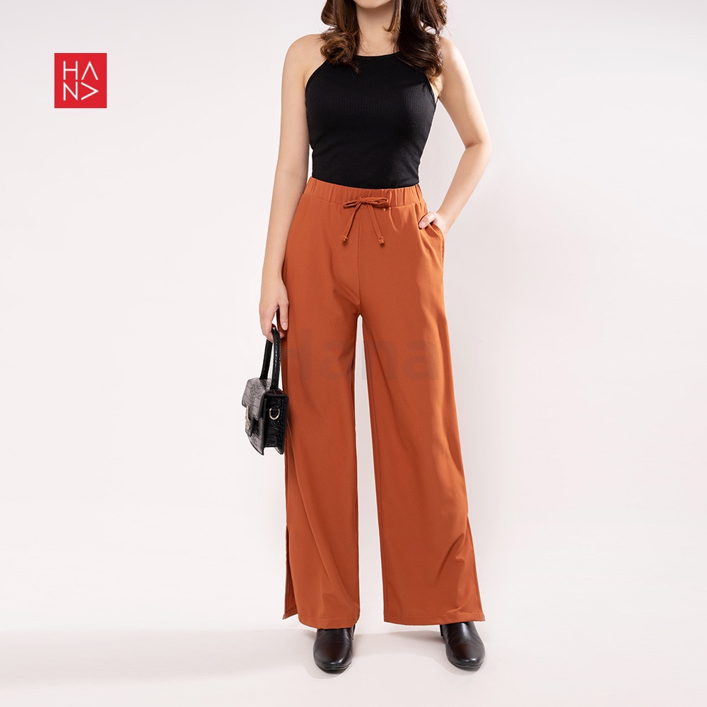 HanaFashion JKT - Izzie Celana Panjang Slit Pants Wanita - LP162