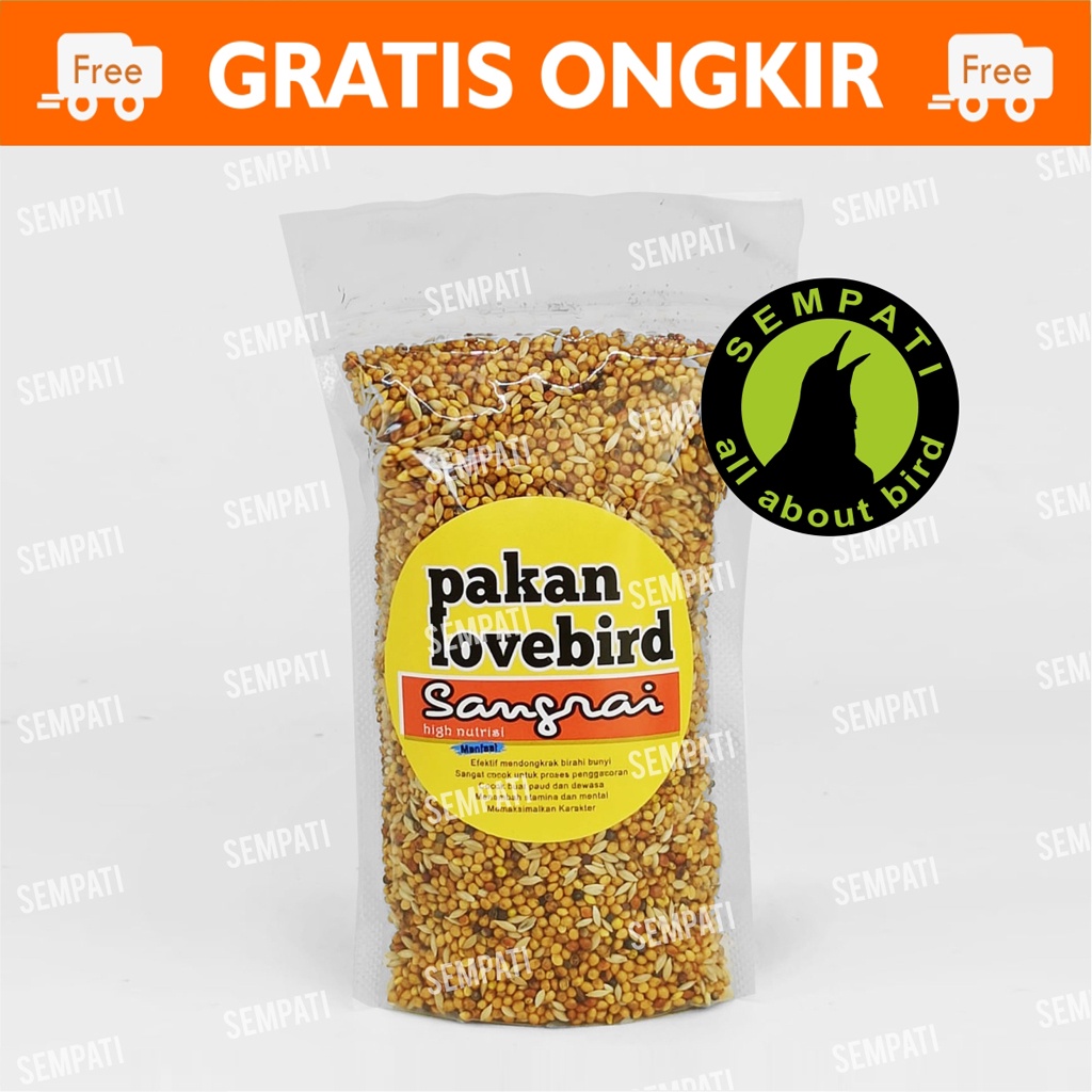 PAKAN LOVEBIRD KONSLET / PAKAN LOVEBIRD SANGRAI / PAKAN LB HARIAN-LOMBA / PAKAN LOVEBIRD GACOR NGEKEK KONSLET BIJI MILET CAMPUR SANGRAI MAKANAN BURUNG LOVEBIRD PSNGR