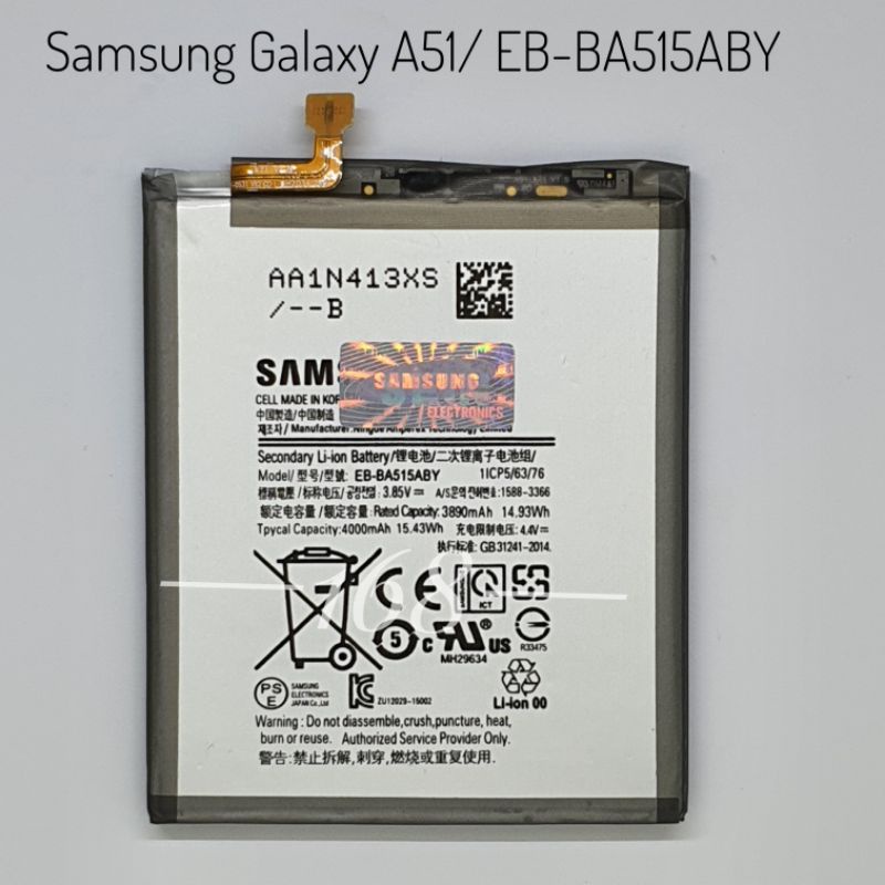 Baterai Batre Samsung Galaxy A51 A515 A515F Batere Samsung EB-BA515ABY Original