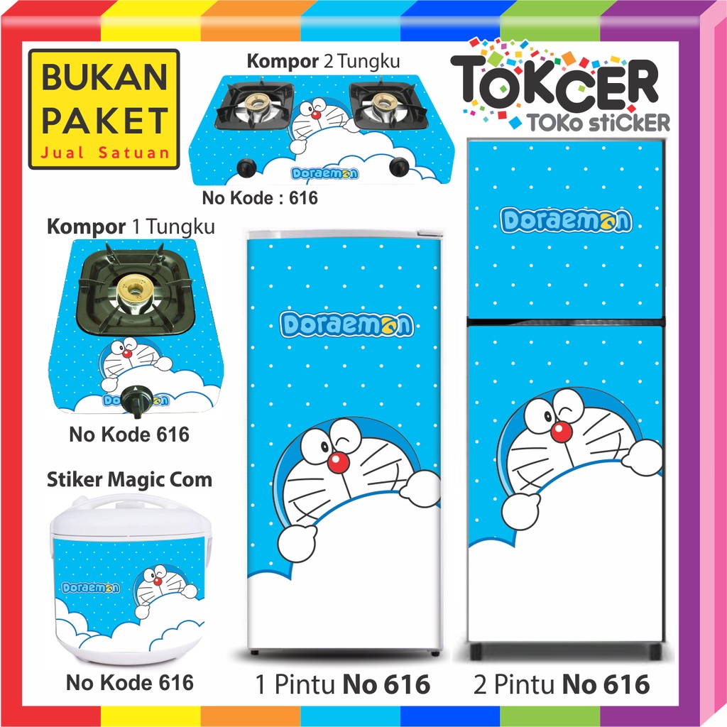 STIKER Kulkas/ Stiker Magicom/ Stiker Kompor  DORAEMON