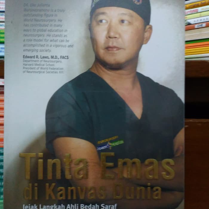 

original buku tinta emas di kanvas dunia B-1196