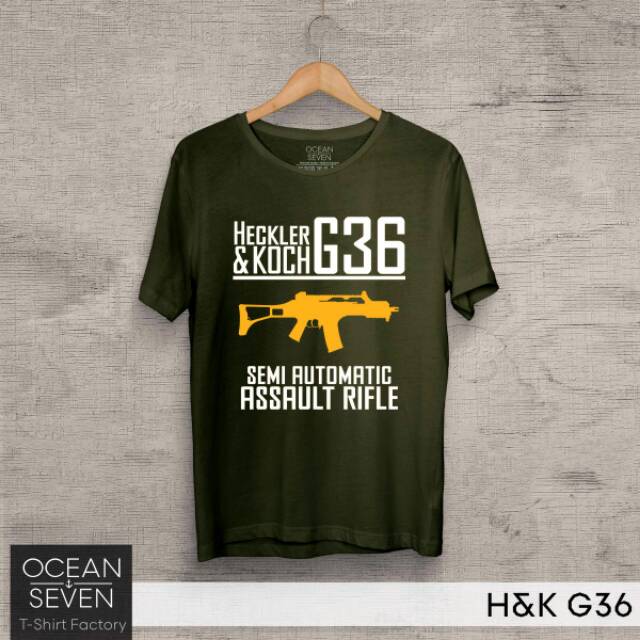 Kaos Distro OceanSeven H&K G36 Ocean Seven Lengan Pendek (Ready Stock)