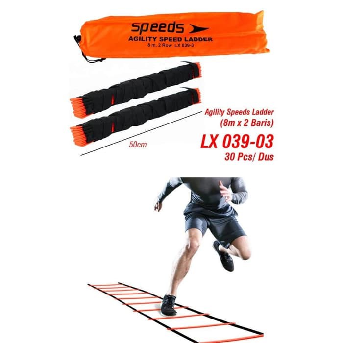Agility Speed Ladder Drills training Tangga Kelincahan Ketangkasan 8m