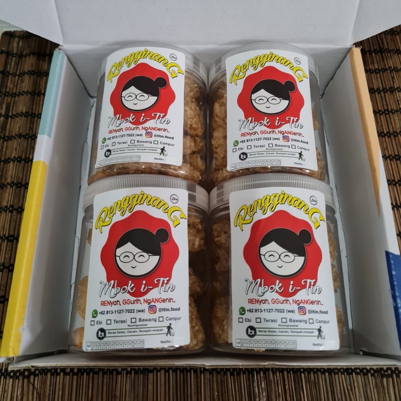 

RENGGINANG MENTAH Mbok Itin 200 GRAM / 600 ML / Rengginan / Renginan / TERASI / BAWANG / EBI