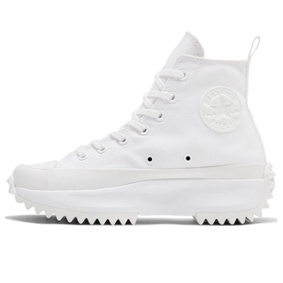 converse run star hike trainers in triple white