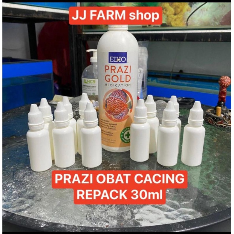 Obat Ikan Cacing Terbaik Eiho Prazi Gold 30ml dan 500ml Pembasmi Parasit Kutu Jarum eksternal intern