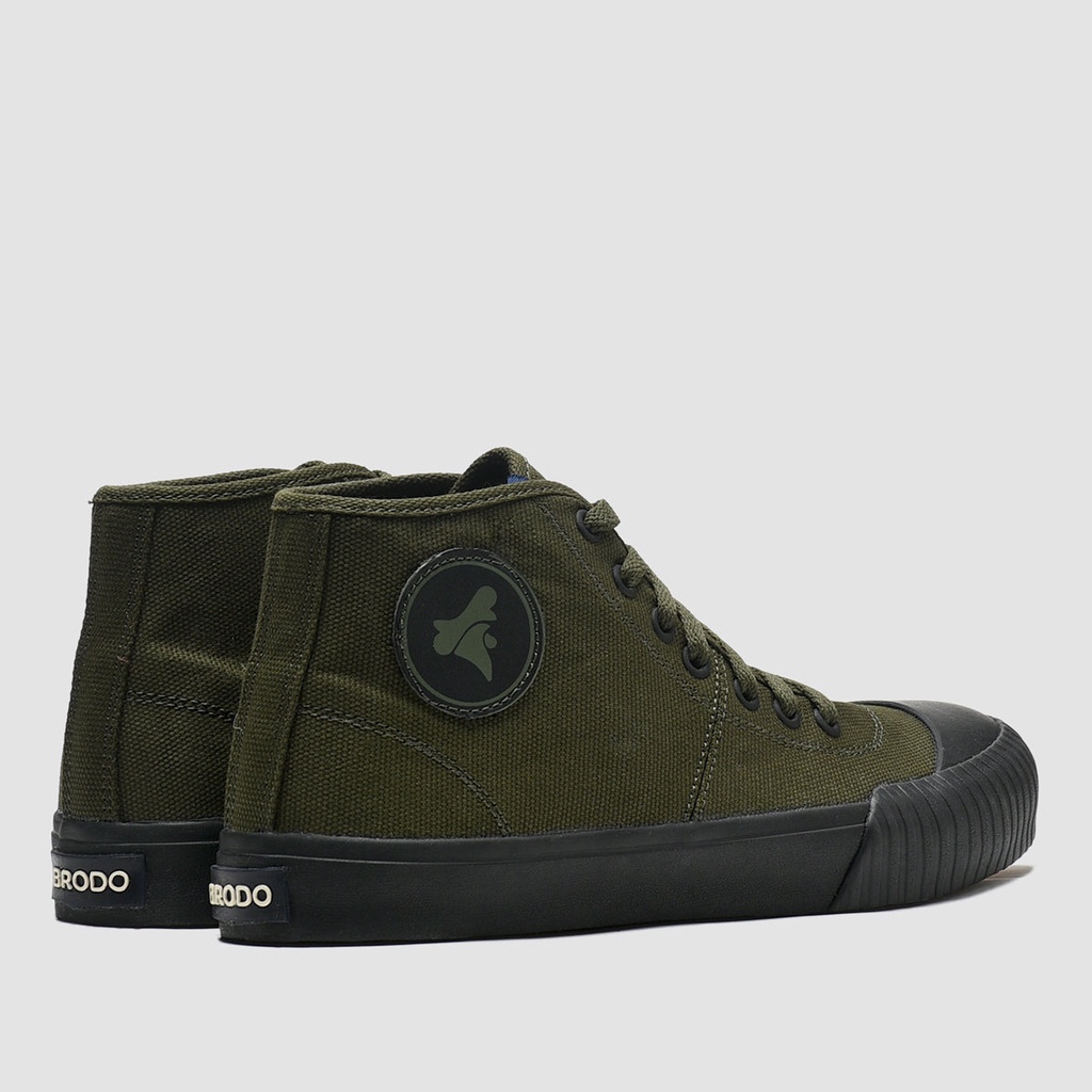Sepatu Brodo Vulcan Hi Series [Black White/Olive/Navy/White Gum]-3