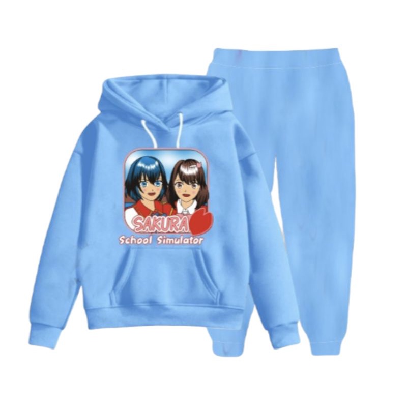 setelan hoodie anak sakura school simulator/setelan celana panjang anak/model terkini/umur 3-17 tahun bisa COD