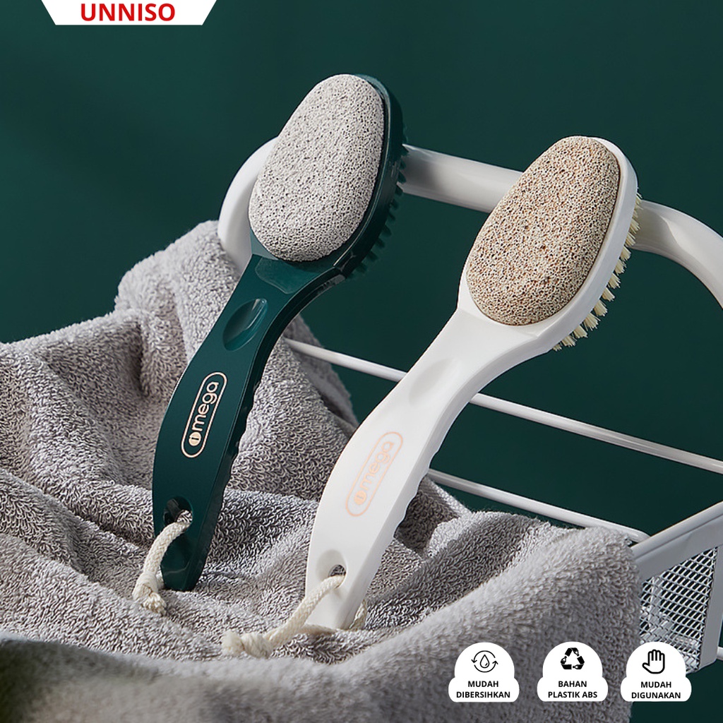 UNNISO - Brush Heel File Kalus Penggosok Kaki 2 Sisi