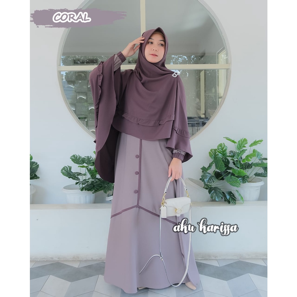 Gamis SYARI DEANA aku karissa  baju lebaran CLAUDIA DIYANTI terbaru modis modern original berlabel muslimah fashion stlye wanita