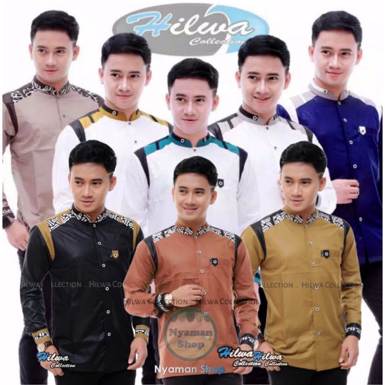 𝗛𝗜𝗟𝗪𝗔 - Baju Koko Pria Motif Tanduk Rusa