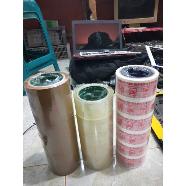 

lakban/selotip bening, coklat, fragile