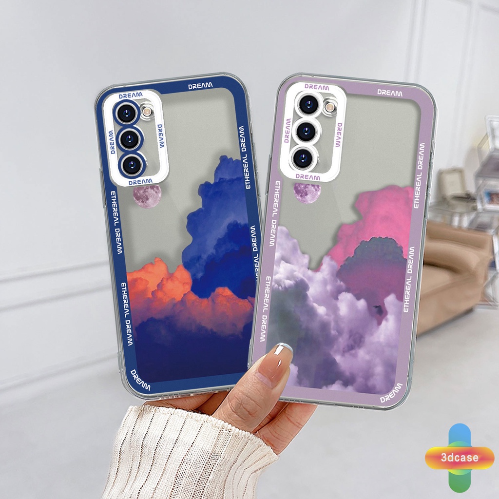 Casing Soft TPU Case Samsung A03 A51 A32 A52 A12 A03S A10S A50 A20S J7 Prime A02S A20 A50S A10 A30S A52S A30 M12 M01S A125 F12 M10S M40S A515F A207F M02S A025 F02S 11 12 13  7 8 6 Plus Ins Colorful Clouds Transparent Case