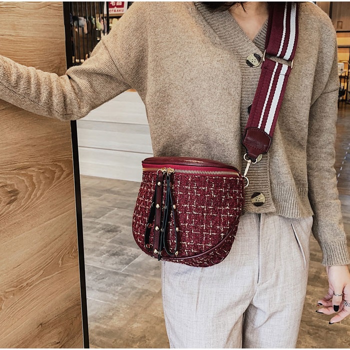 JK Y9744 1KG MUAT 3PCS TAS SELEMPANG WAISTBAG FASHION IMPORT E6224 U3706