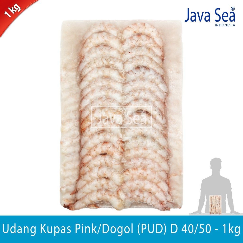 

Udang Laut Pink Kupas PUD D 40/50 pack 1kg Java Sea