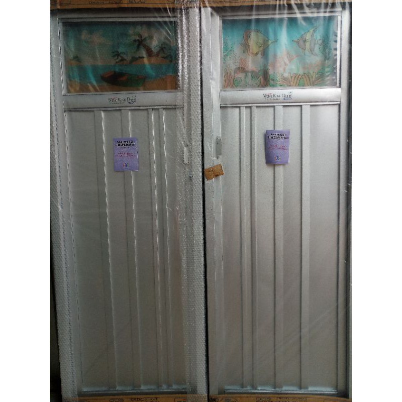 Pintu Kamar Mandi Galvalum ECO Kaca Motif Special | Shopee Indonesia